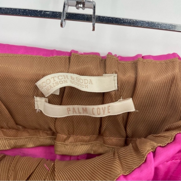 Scotch & Soda maison scotch 'Palm Cove' Pink tapered trousers drawstring Sz M - Picture 3 of 11